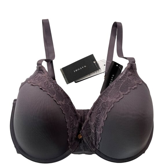 Natori Hidden Glamour Contour Underwire Bra in Gun Metal Size 32DD NEW! - Picture 2 of 9